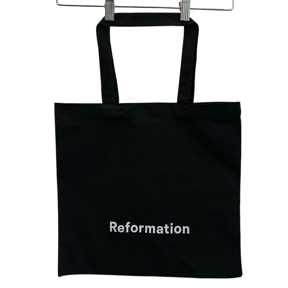 Reformation lightweight canvas Black Tote Dust Bag Small